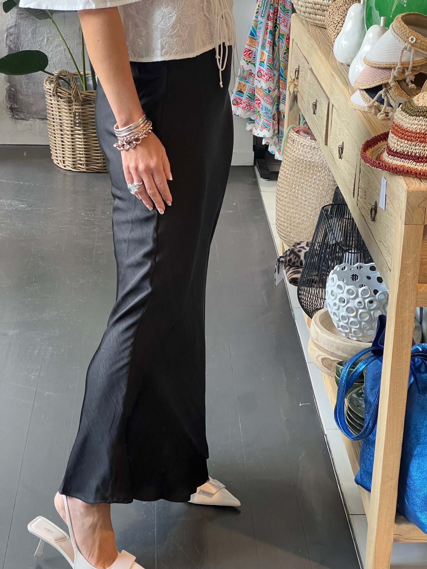 Slinky Maxi Skirt - black