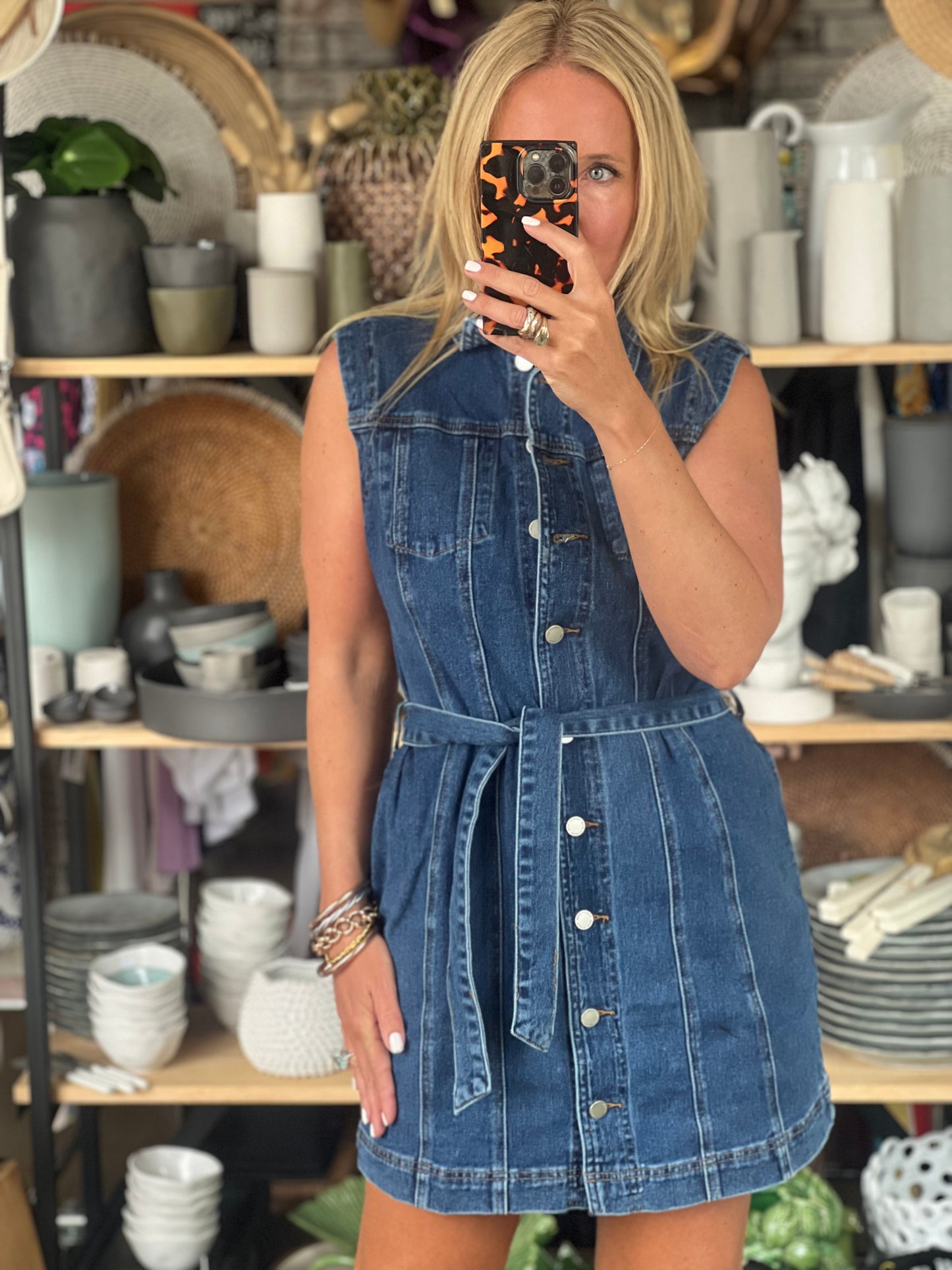 Denim Mini Shirt Dress