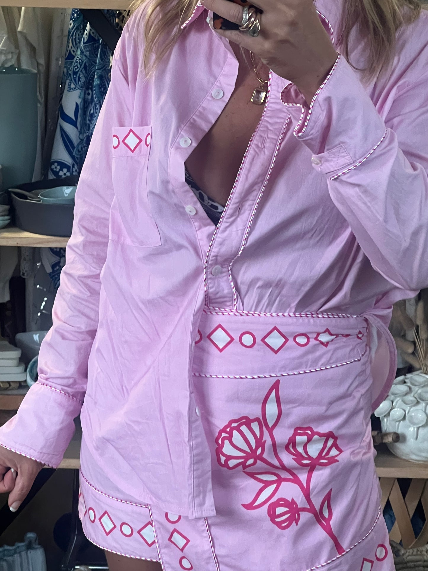 Pink Situation Relaxed Cotton Shirt