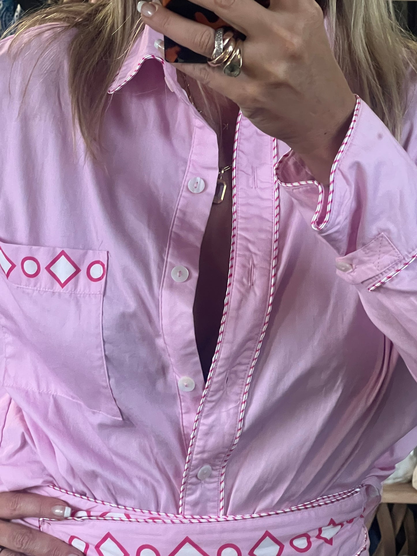 Pink Situation Relaxed Cotton Shirt