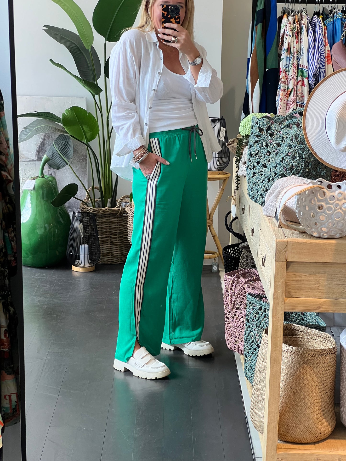 Stripe Lounge Pants- green