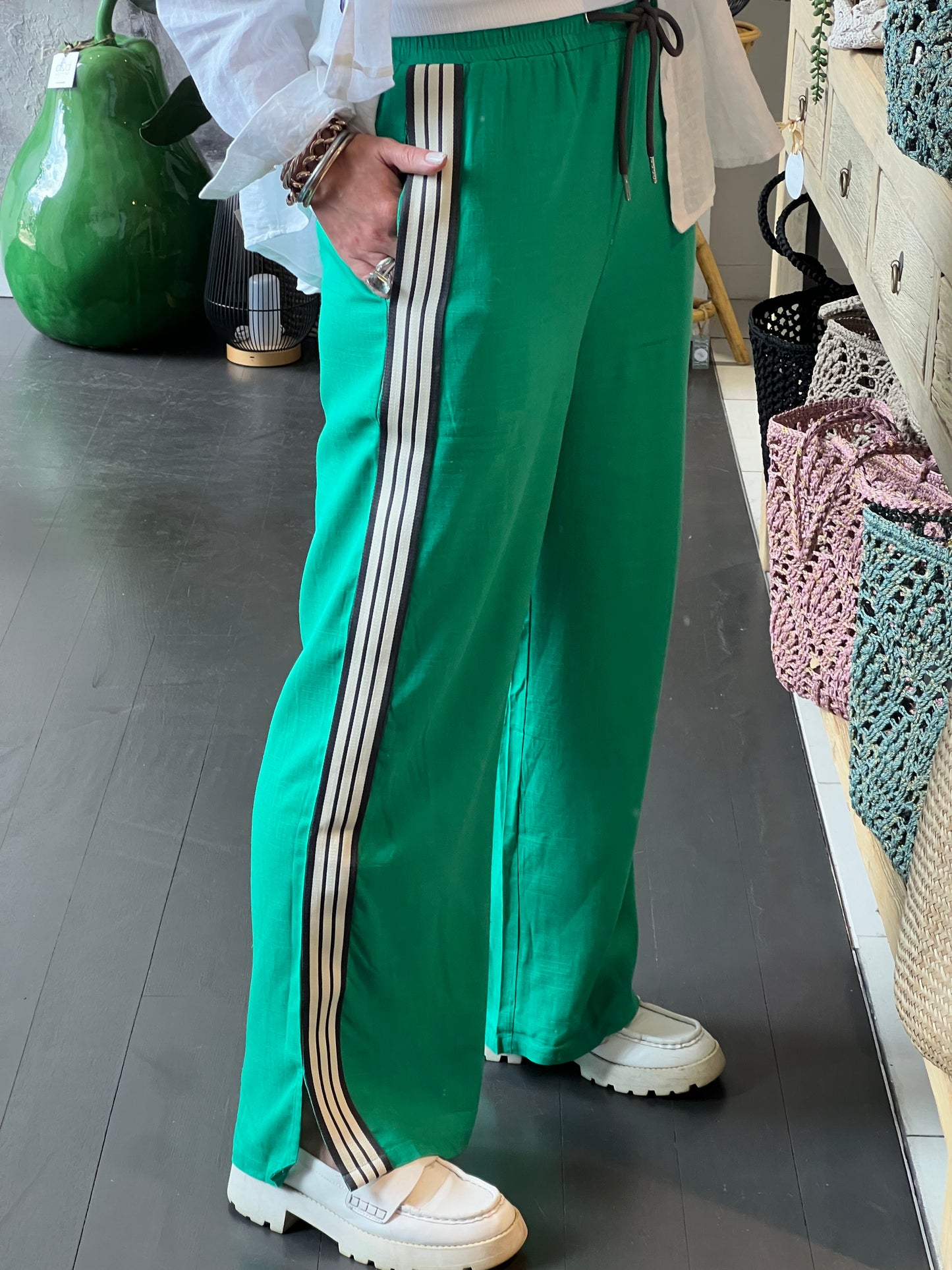 Stripe Lounge Pants- green