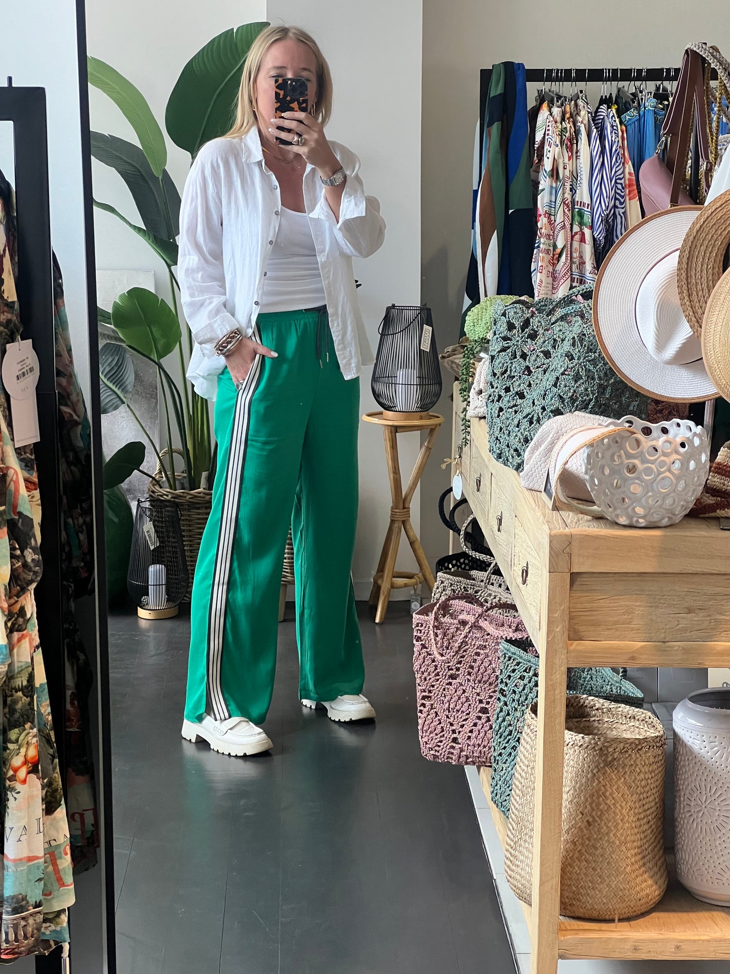 Stripe Lounge Pants- green