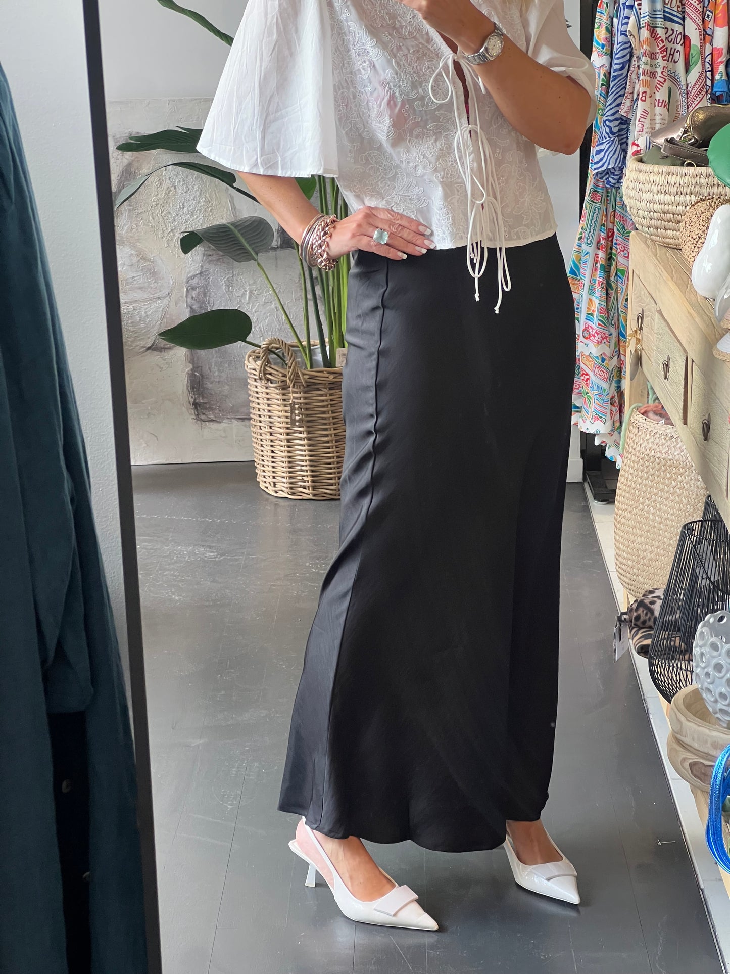 Slinky Maxi Skirt - black