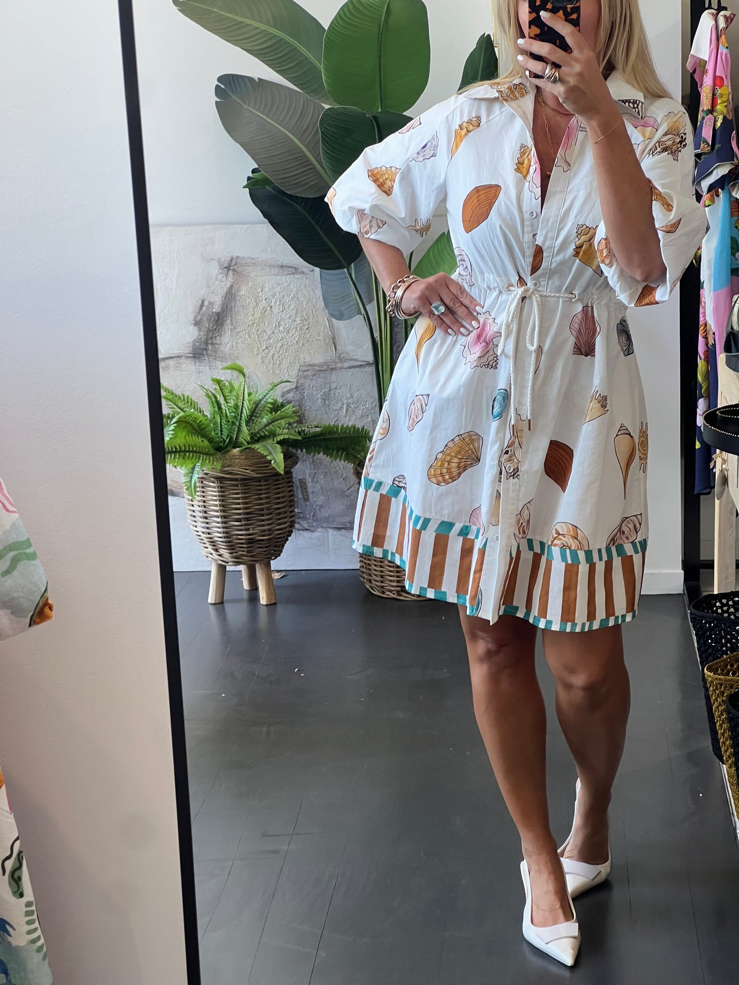 Coco Shirt Dress - shells