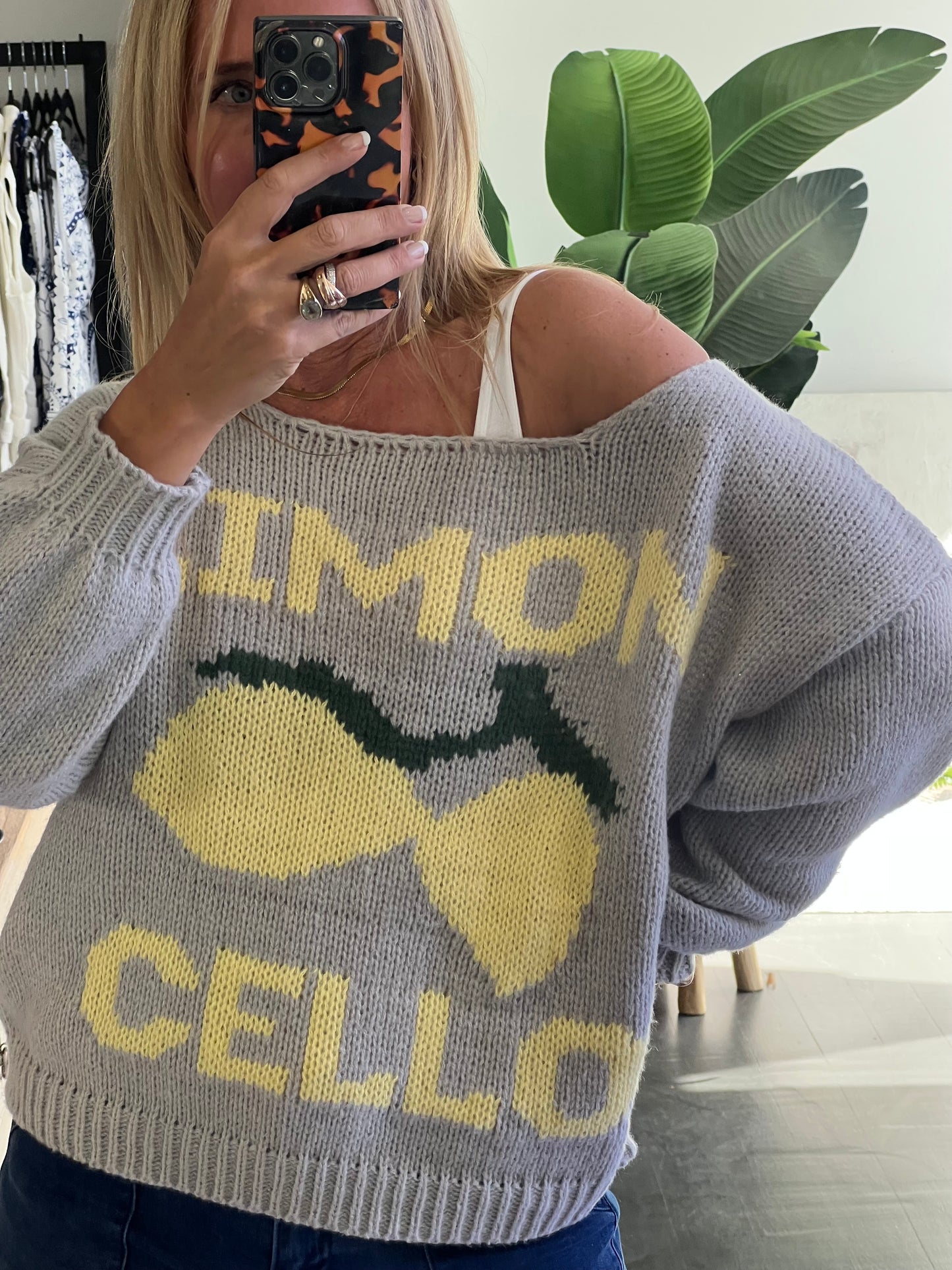 Limoncello Relaxed Knit Jumper- grey