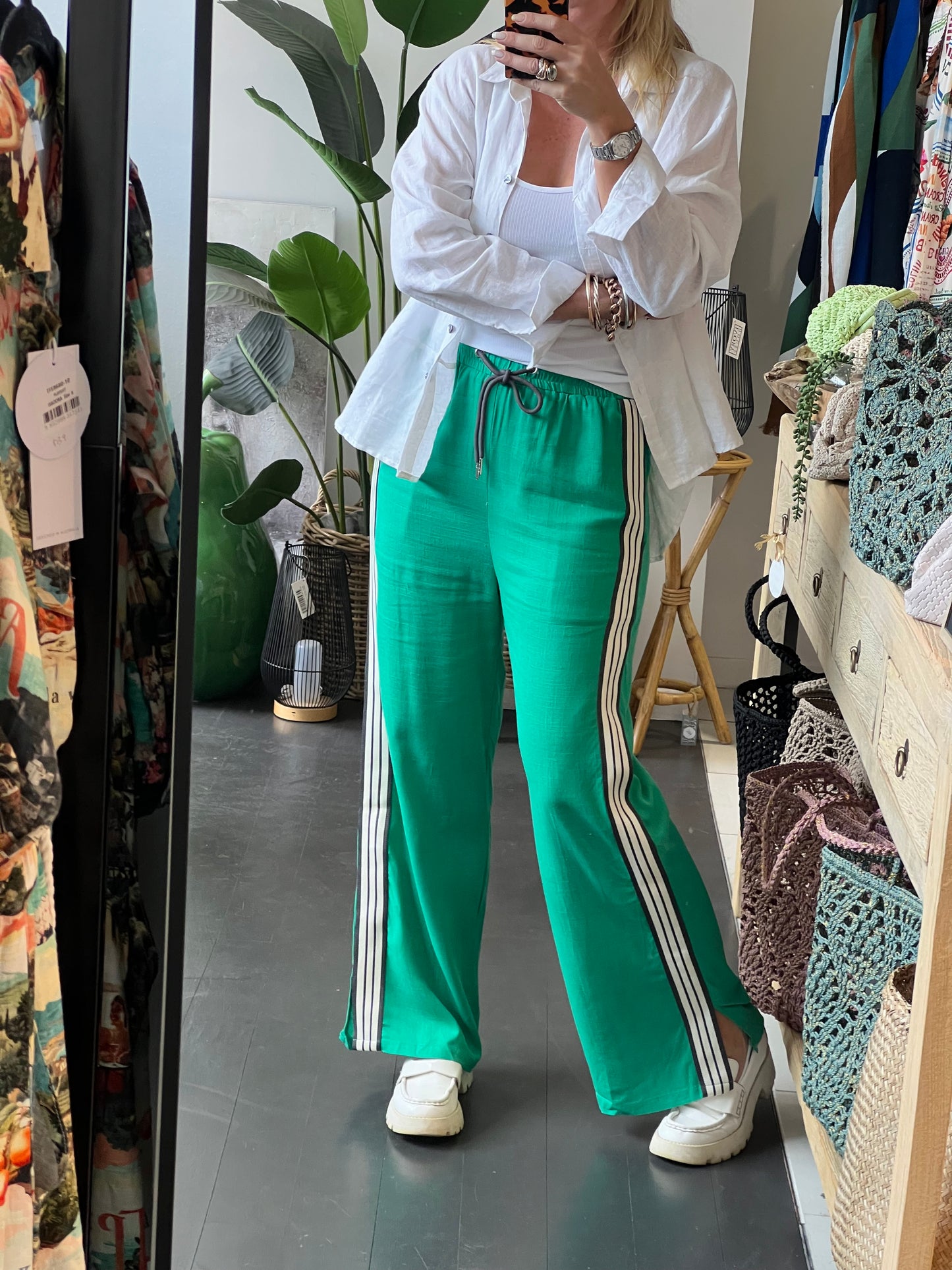 Stripe Lounge Pants- green