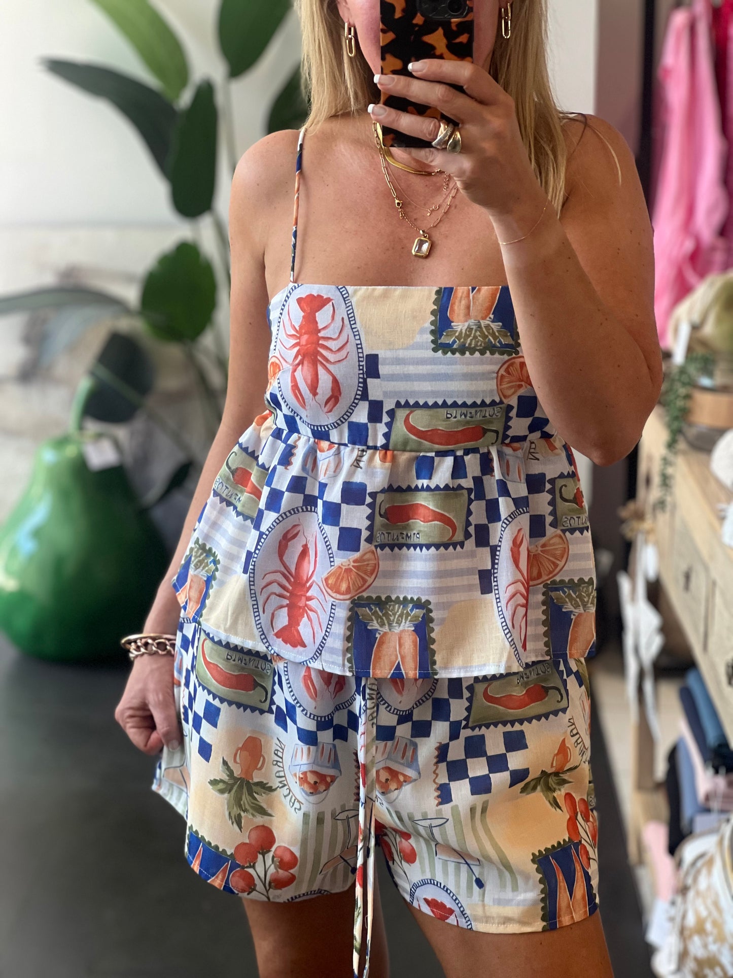 Mediterranean Cami & Shorts Set