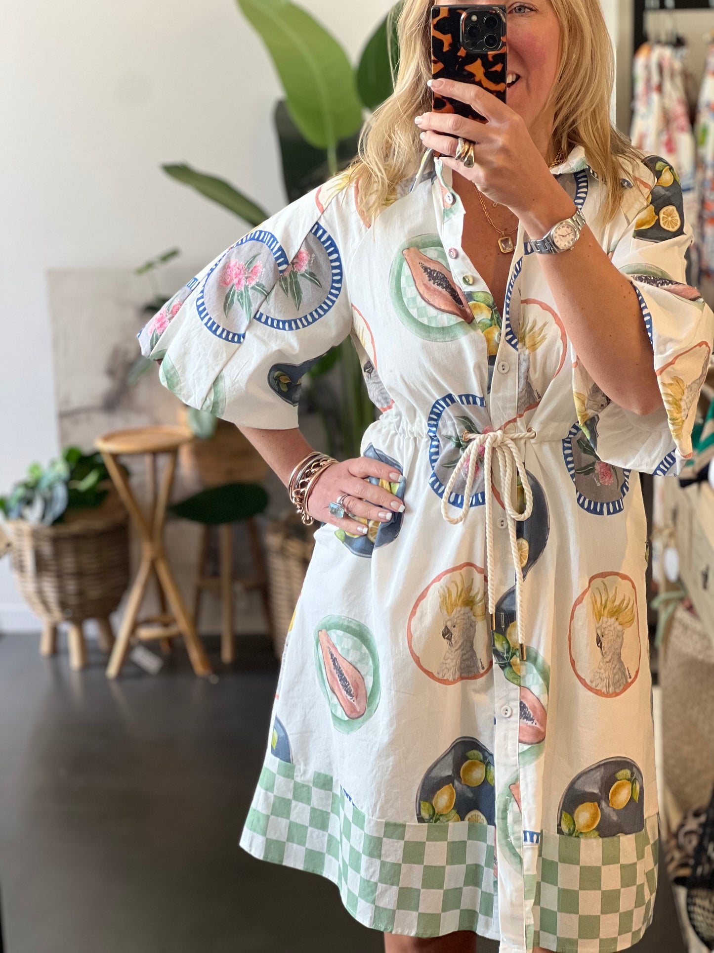 Coco Shirt Dress - Down Under print