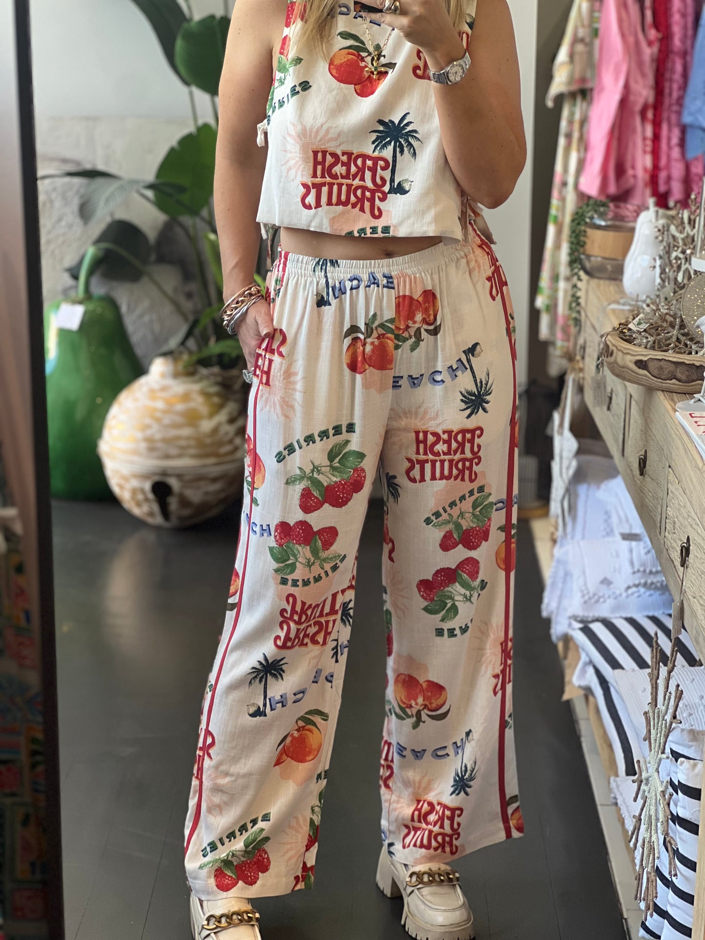 Summer Fruits Top & Pants Set