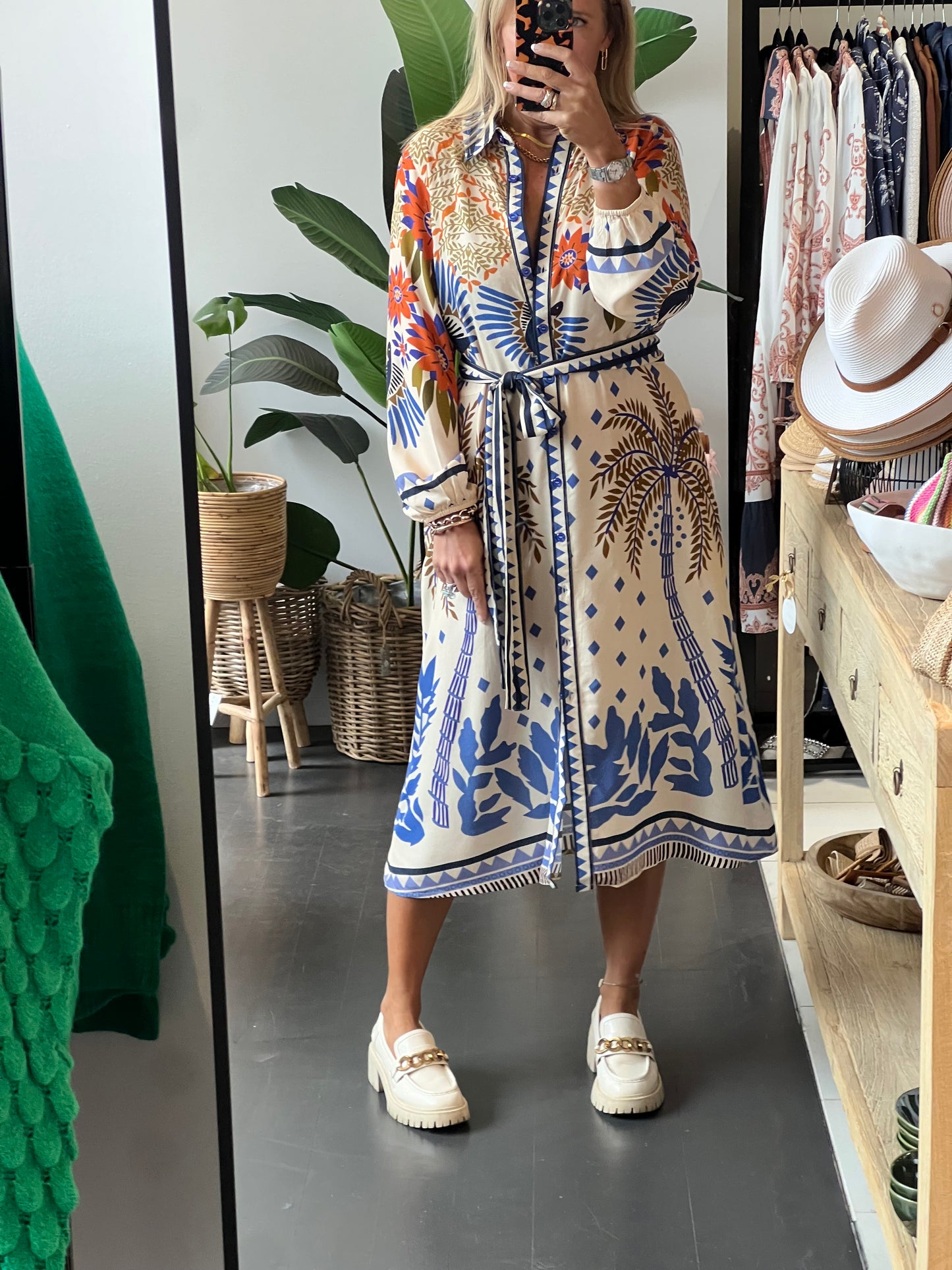 Aegean Midi Shirt Dress