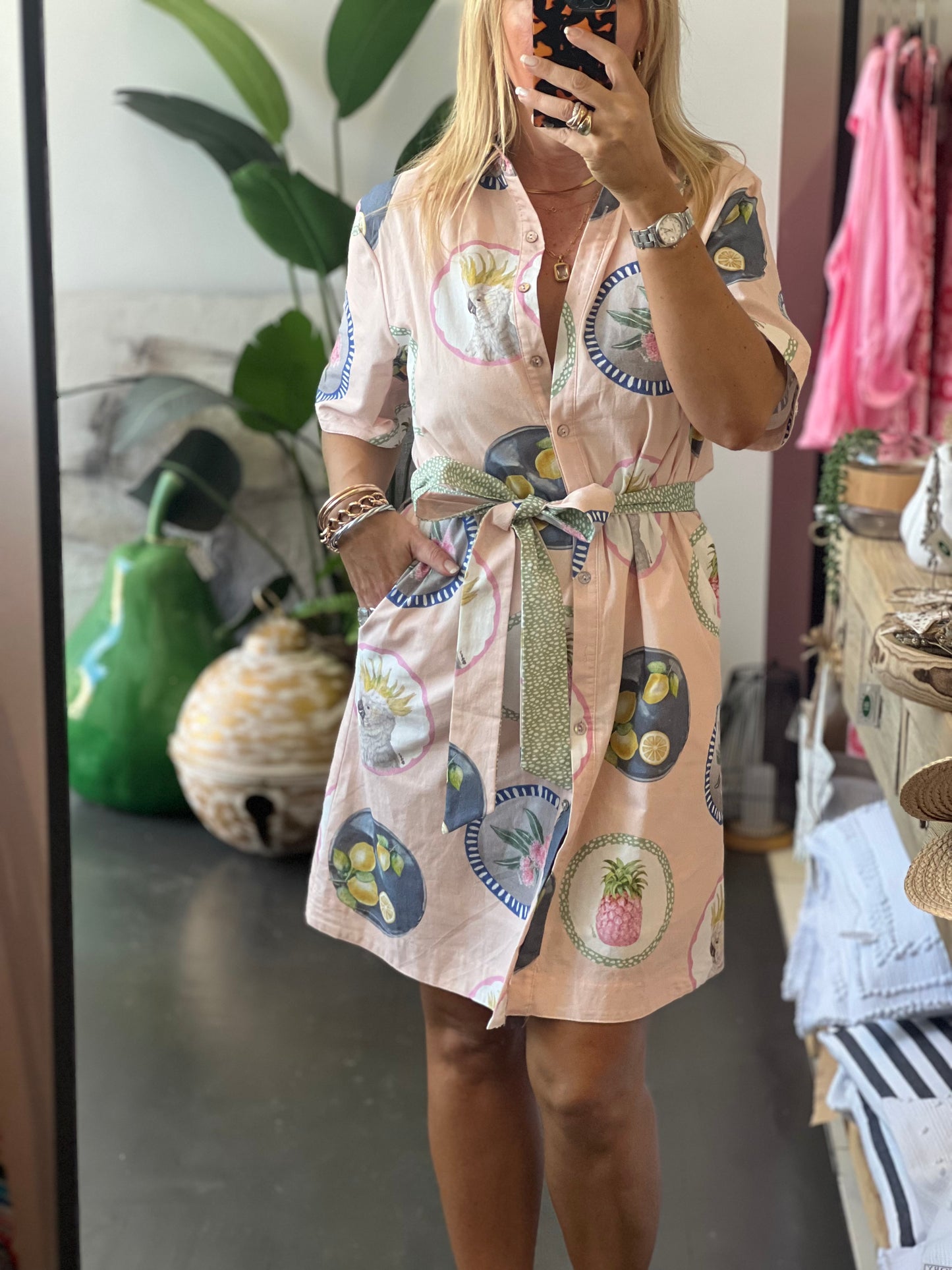 Shift Shirt Dress- down under print