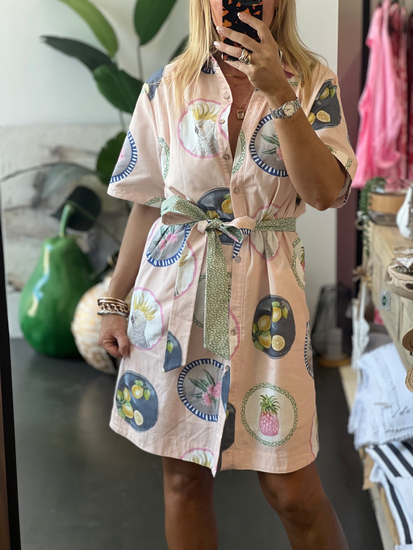 Shift Shirt Dress- down under print