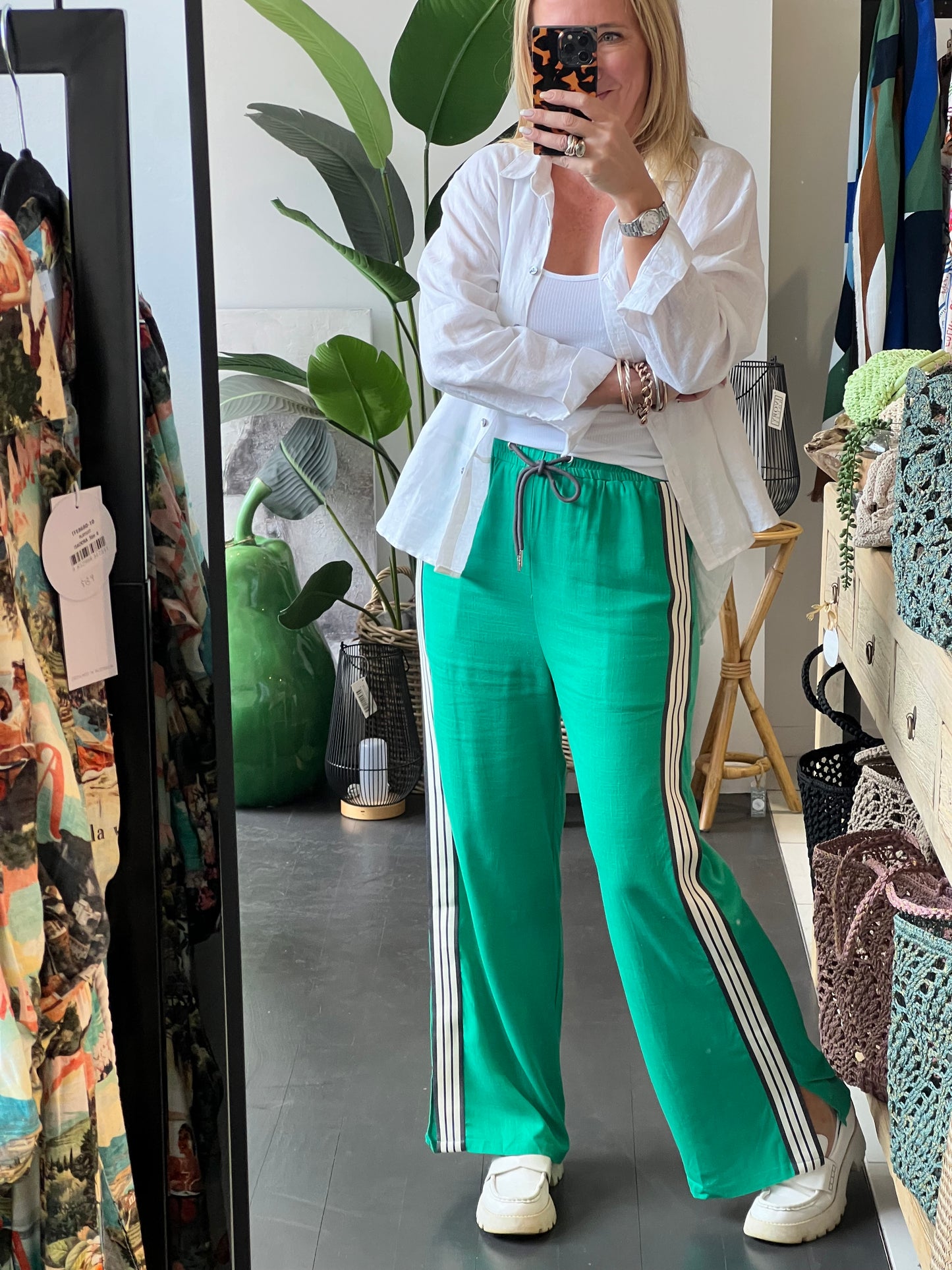 Stripe Lounge Pants- green