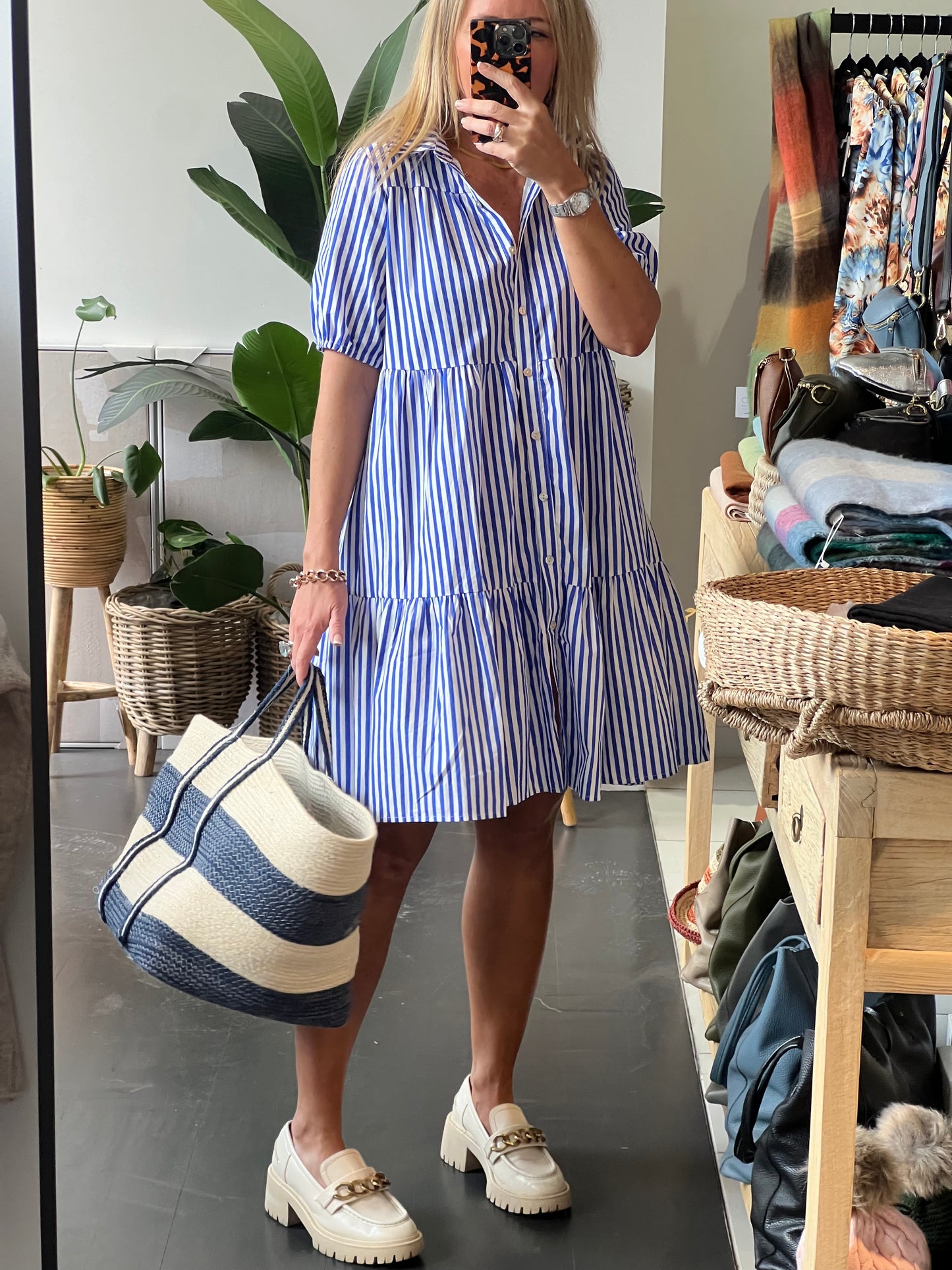 Rock Pools Vacation Dress - Stripe