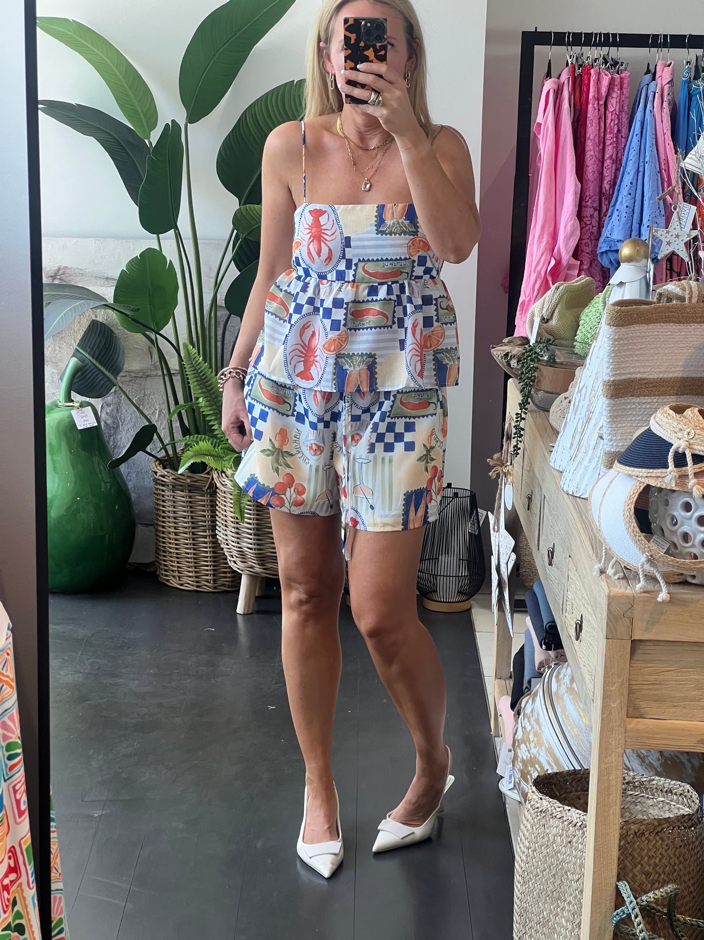 Mediterranean Cami & Shorts Set