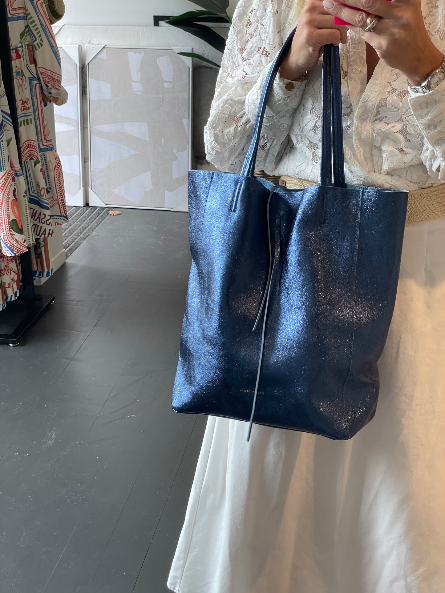 Maison FANLI leather tote bag