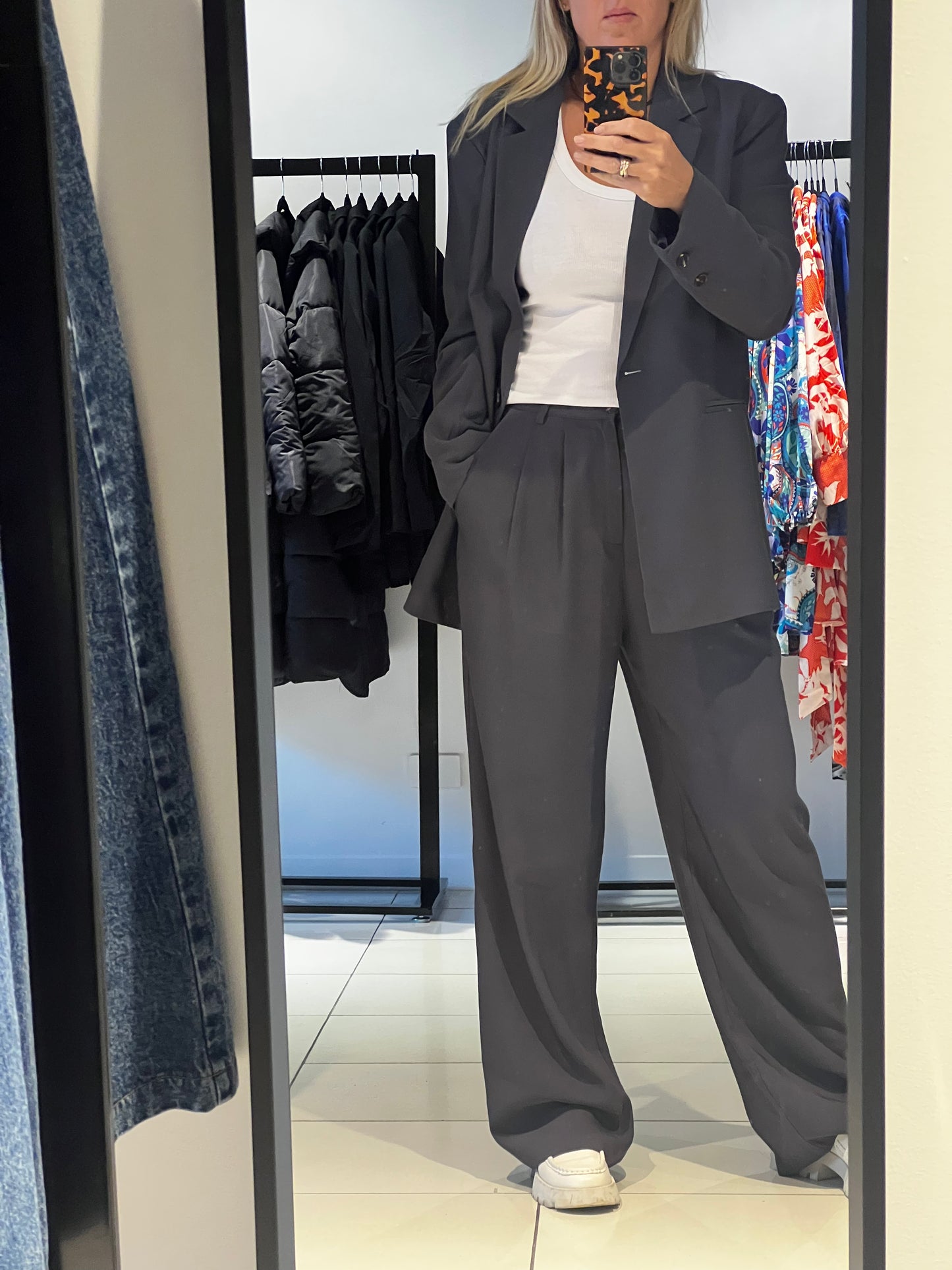 Steel Blue- Soft Suit Blazer jacket and tailored Pants