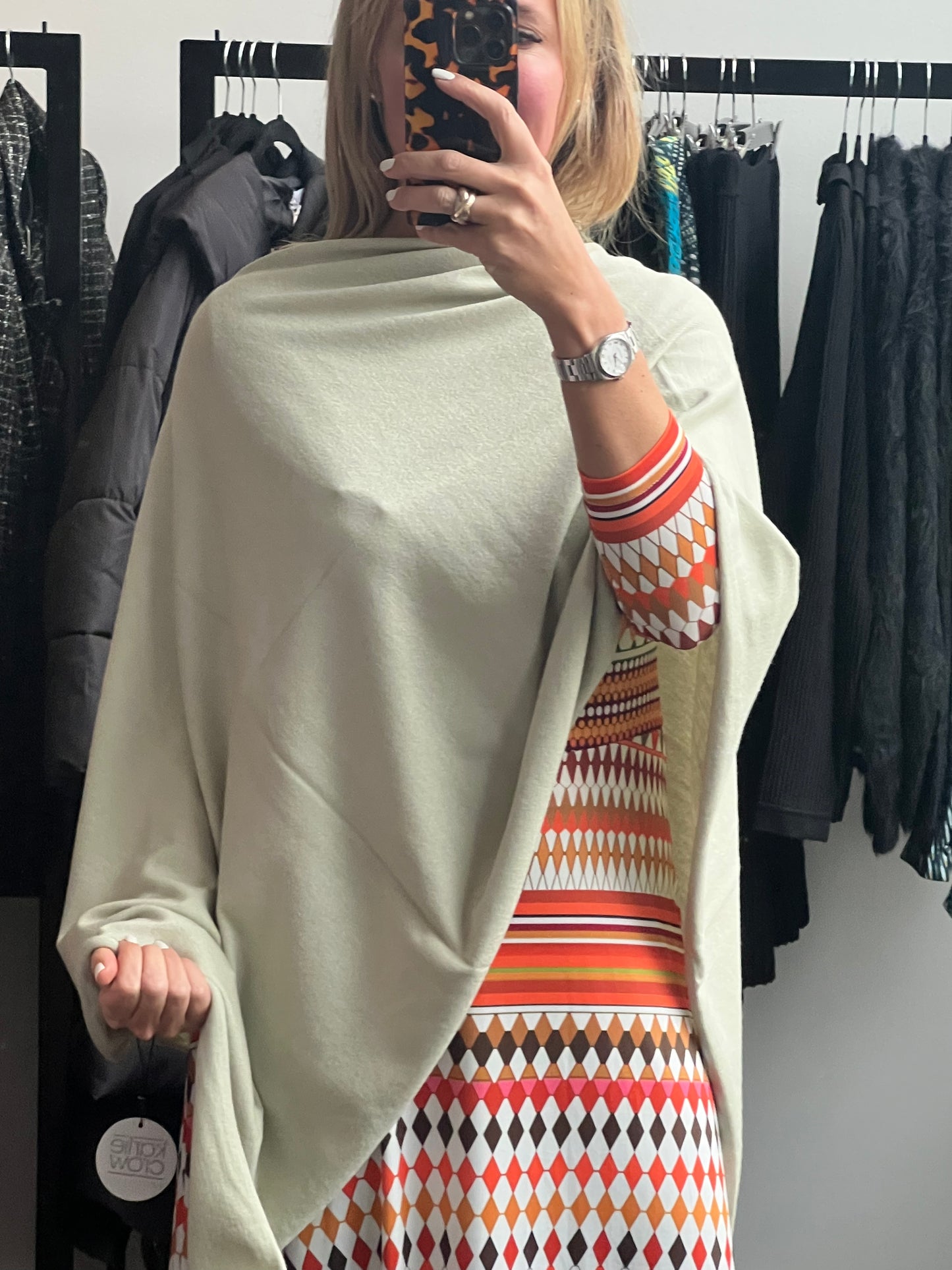 Travel Wrap Poncho- wool blend