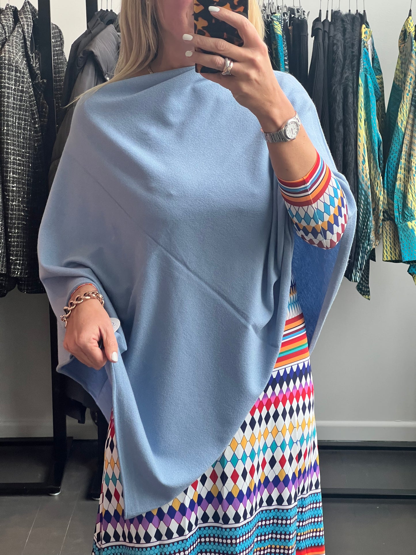 Travel Wrap Poncho- wool blend