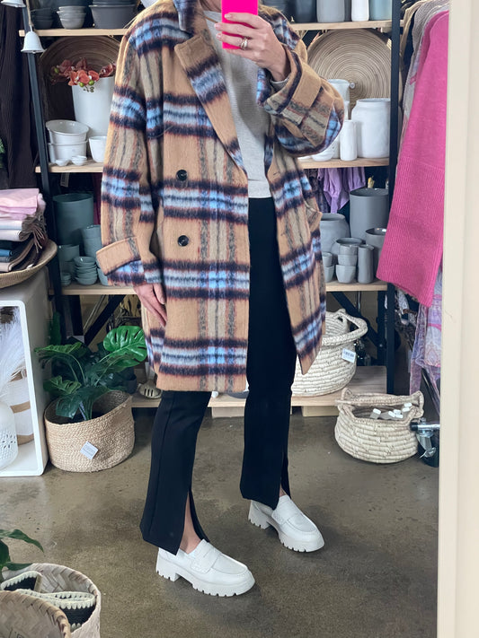 Relaxed Plaid Lumber Jacket Coat