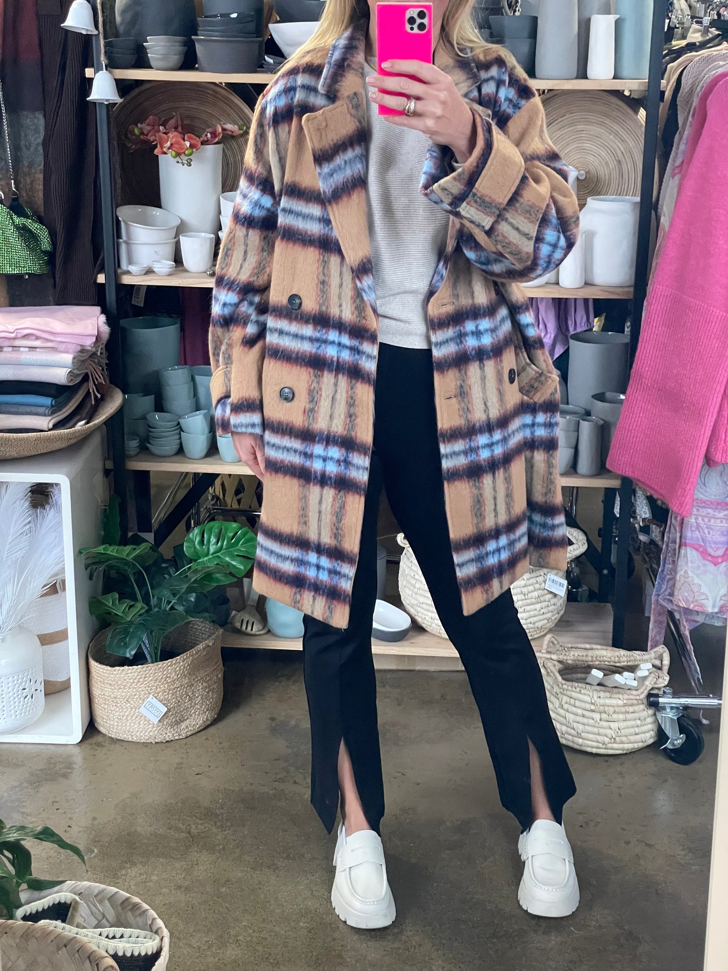 Relaxed Plaid Lumber Jacket Coat