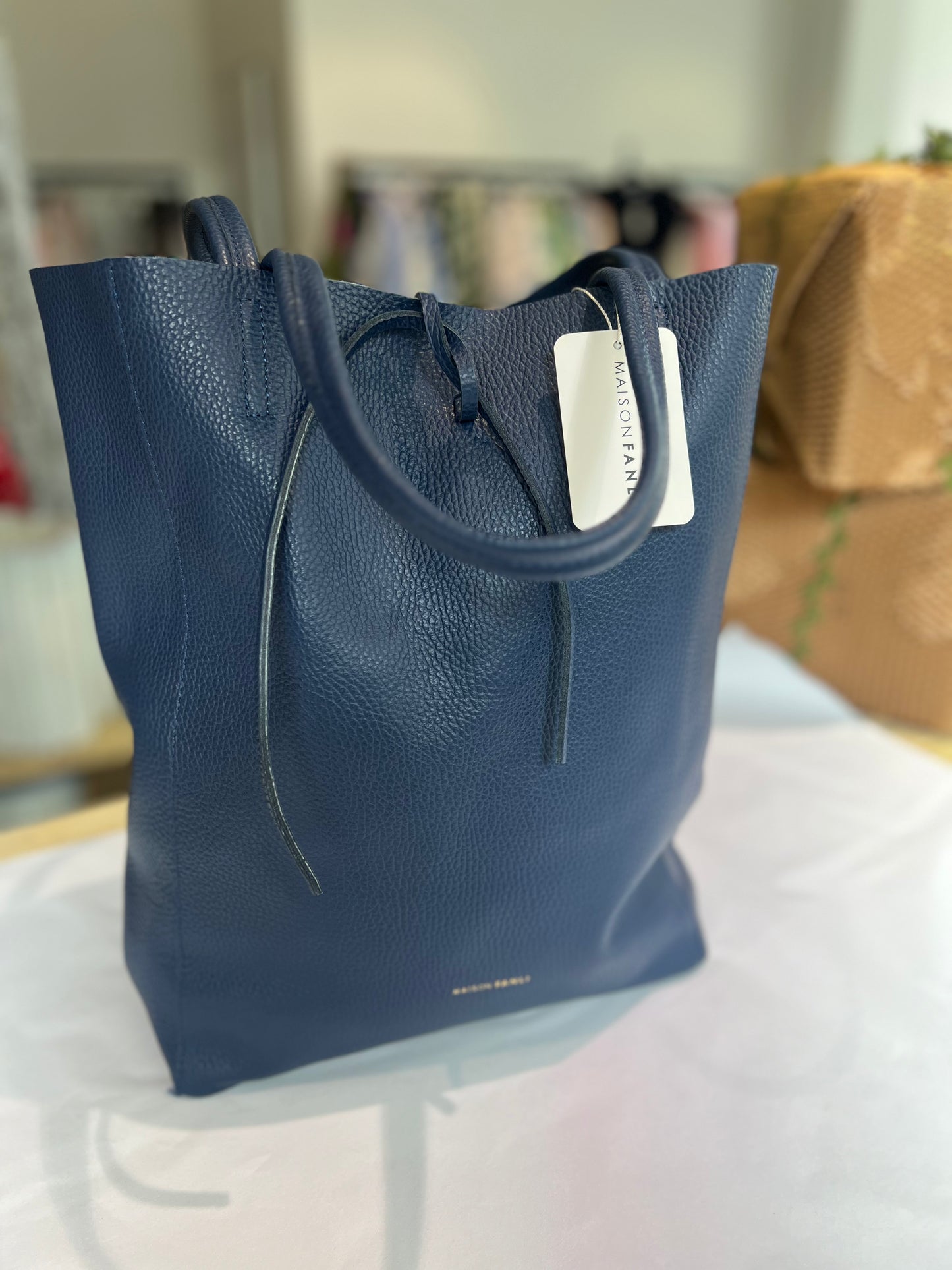 Maison FANLI leather tote bag