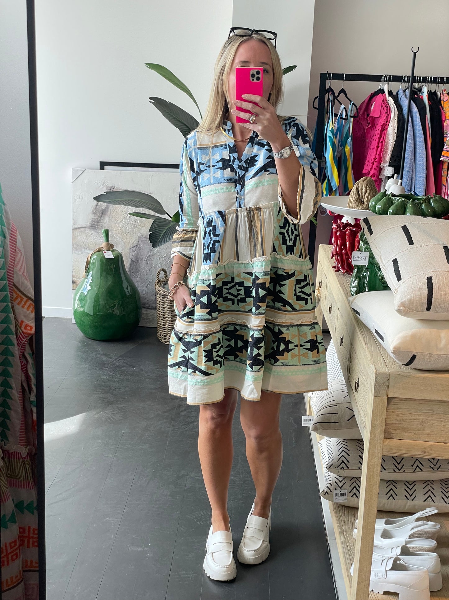 Copenhagen Mediterranean Mini Dress Aztec