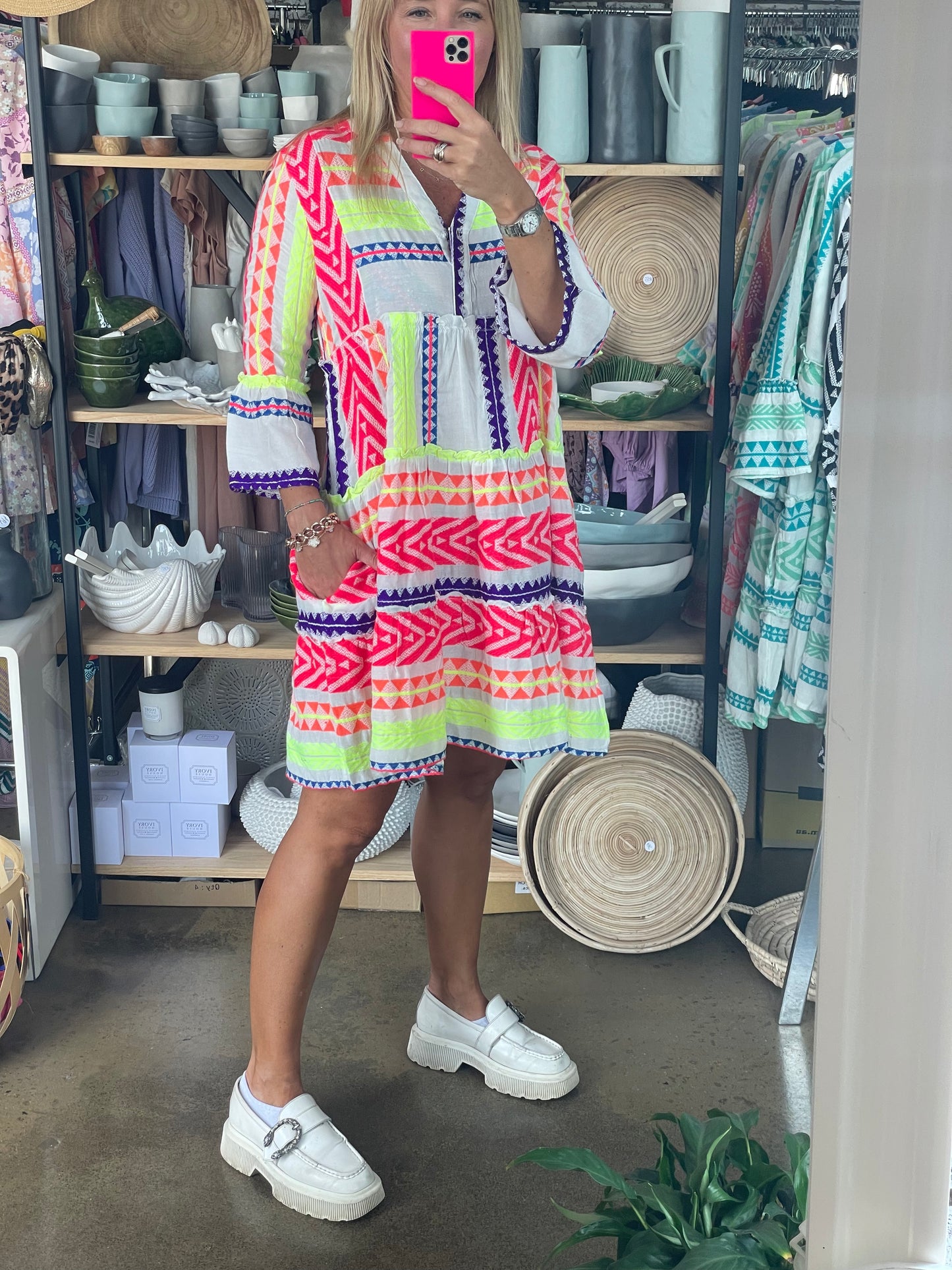 Copenhagen Mini Dress Neon Multi